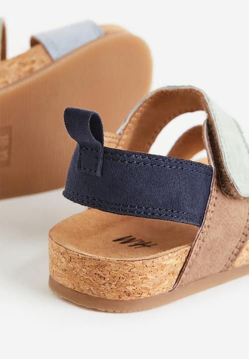 H&M - Sandals - light blue block-coloured