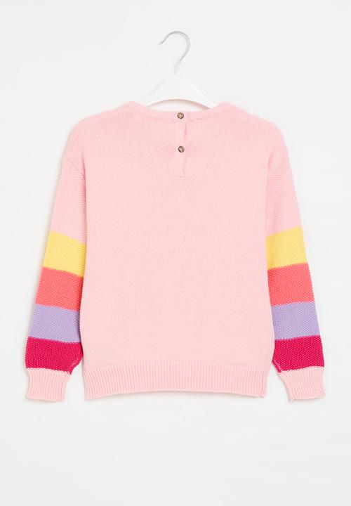 MINOTI - Textured knit jumper - pink