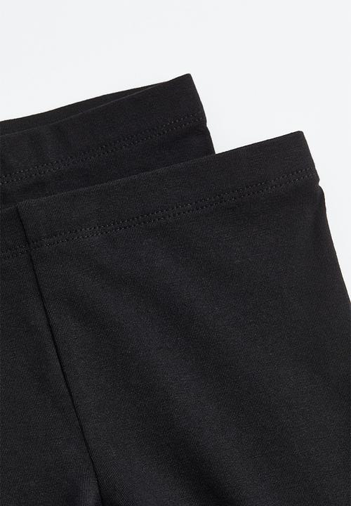 H&M - 2-pack leggings - black