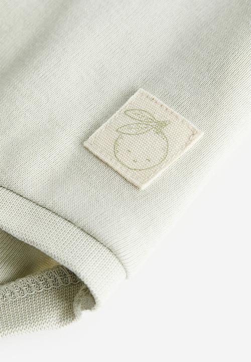 H&M - Cotton jersey bodysuit - light dusky green