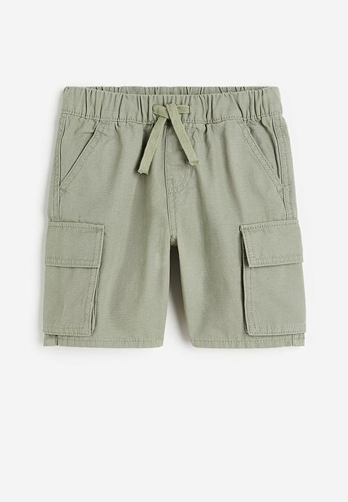 H&M - Cotton cargo shorts - grey green