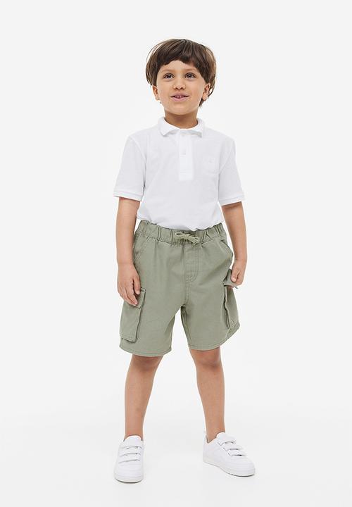 H&M - Cotton cargo shorts - grey green