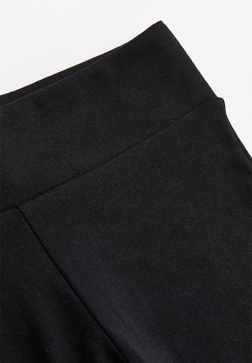 H&M - Flared cotton leggings - black
