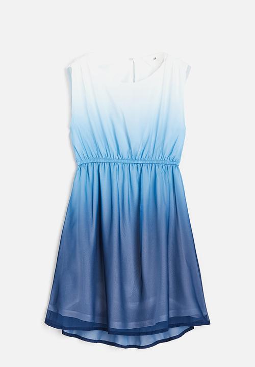 H&M - Chiffon dress - blue,multi