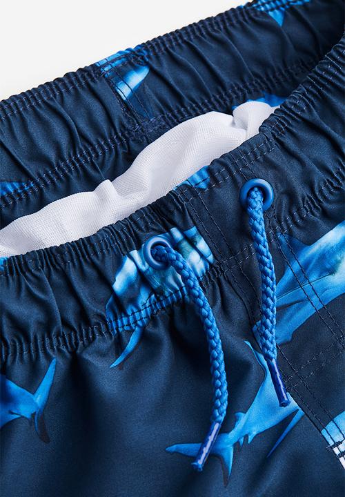 H&M - Patterned swim shorts - dark blue sharks