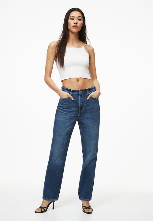 H&M - Vintage mom fit ultra high ankle jeans - denim blue