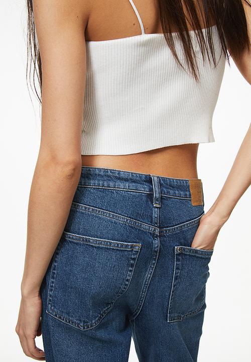 H&M - Vintage mom fit ultra high ankle jeans - denim blue