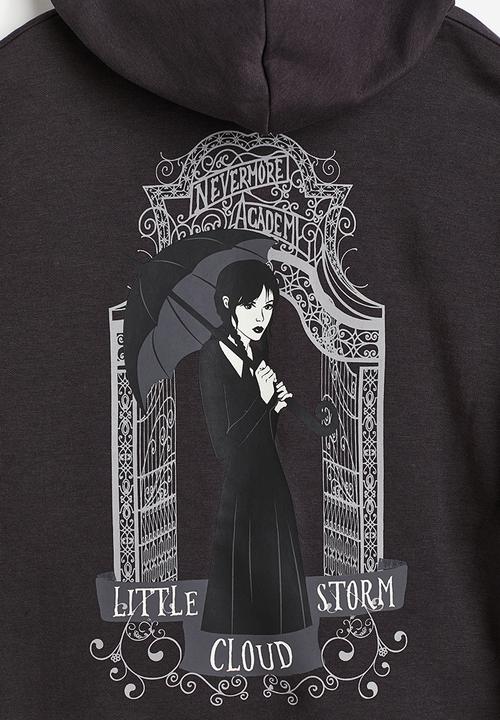 H&M - Oversized printed hoodie - dark grey 