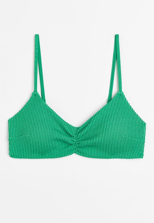 H&M - Padded bikini top - green