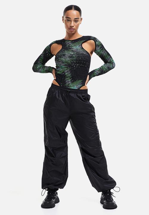 H&M - Water-repellent parachute trousers - black