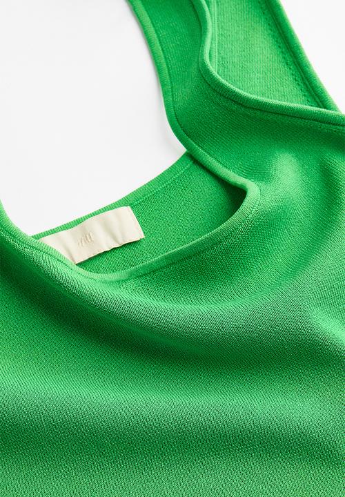 H&M - Ribbed vest top - green