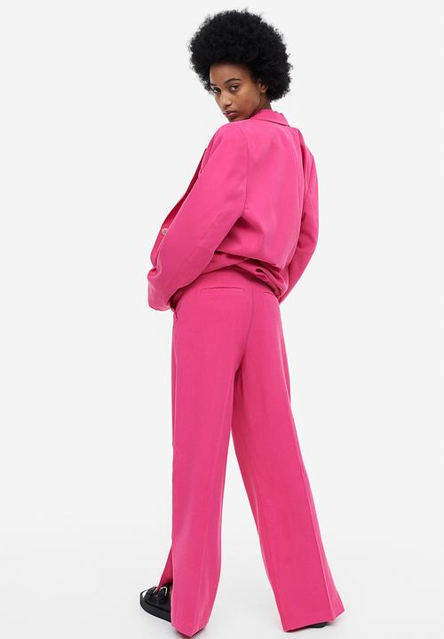 H&M - Slit-hem trousers - cerise