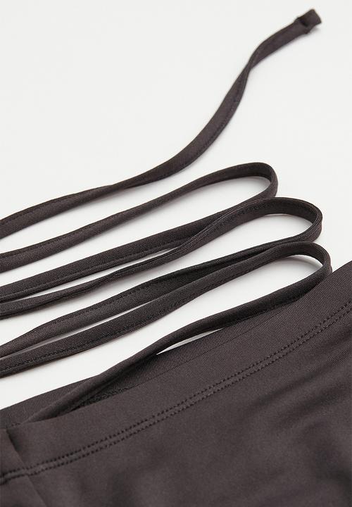 H&M - Tie-detail leggings - black