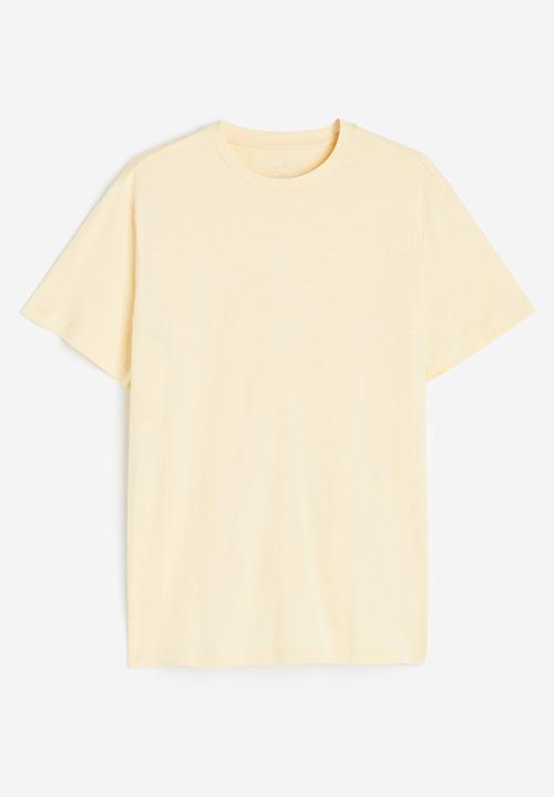 H&M - Regular fit round-neck t-shirt - yellow