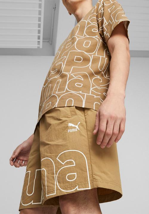 PUMA - Puma team shorts 8" wv - brown 