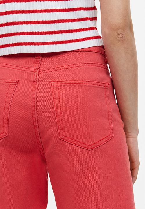 H&M - Wide twill trousers - red