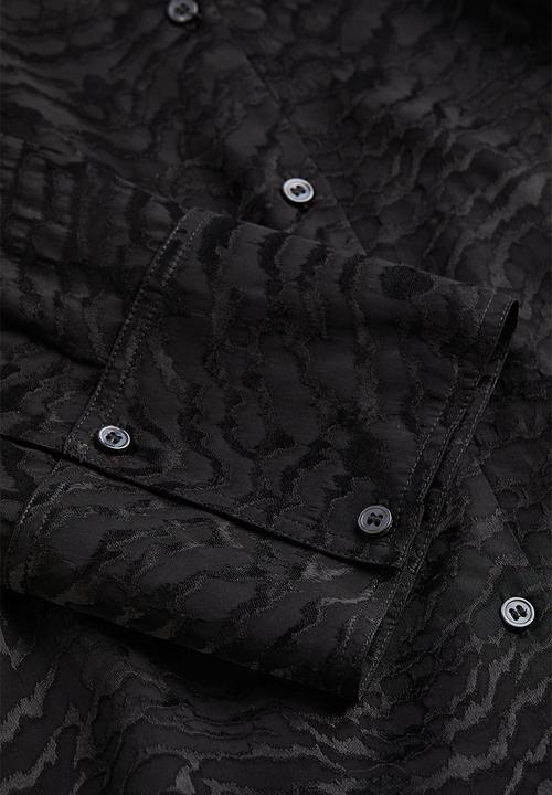 H&M - Patterned viscose shirt - black patterned