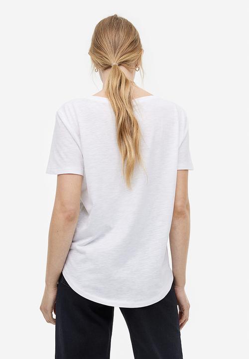H&M - Modal-blend T-shirt - white
