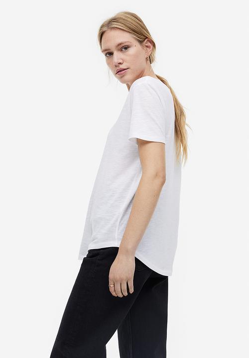 H&M - Modal-blend T-shirt - white
