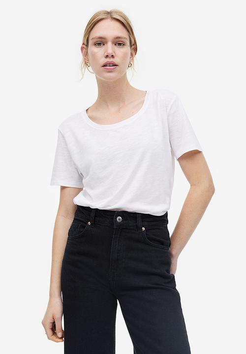 H&M - Modal-blend T-shirt - white