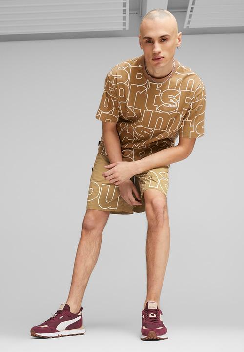 PUMA - Puma team aop tee - brown 