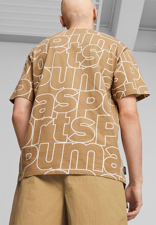 PUMA - Puma team aop tee - brown 