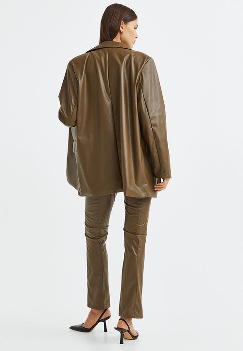 H&M - Oversized single-breasted blazer - brown