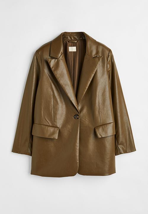 H&M - Oversized single-breasted blazer - brown
