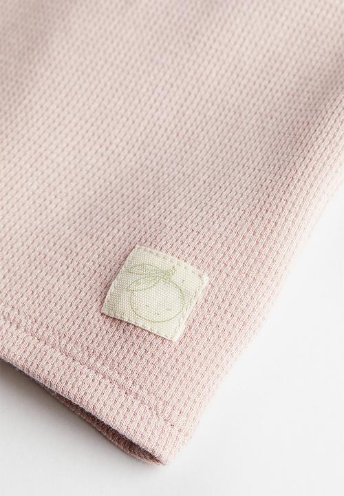 H&M - 2-piece cotton set - dusky pink / bumblebee 