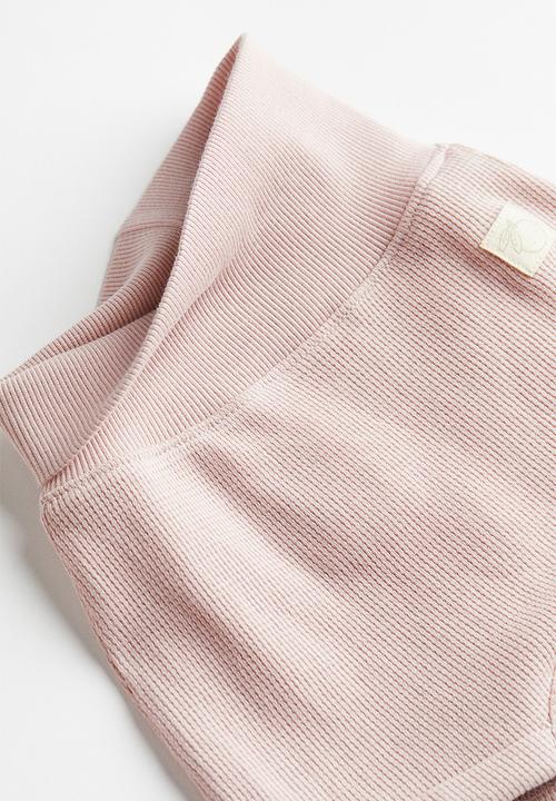 H&M - 2-piece cotton set - dusky pink / bumblebee 