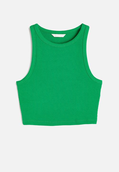 H&M - Cropped vest top - green