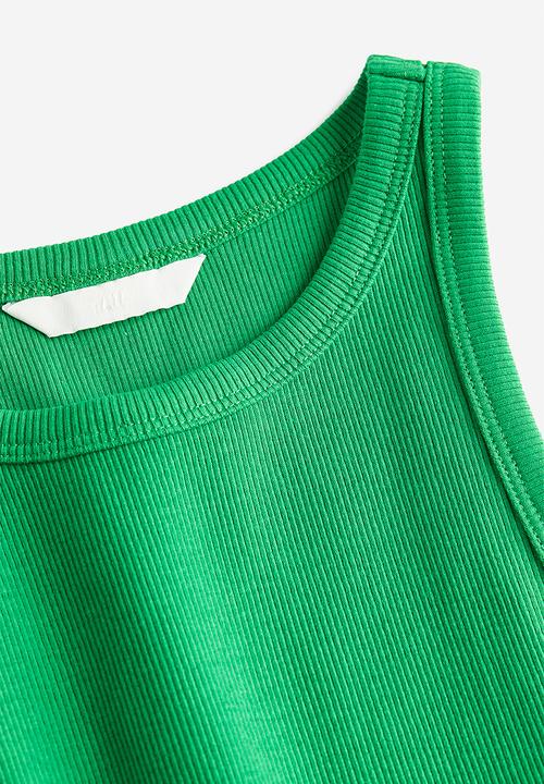 H&M - Cropped vest top - green