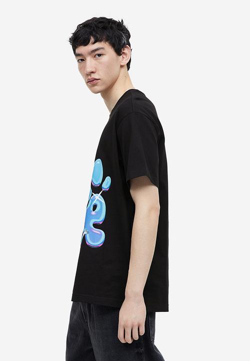 H&M - Relaxed fit t-shirt - black,multi
