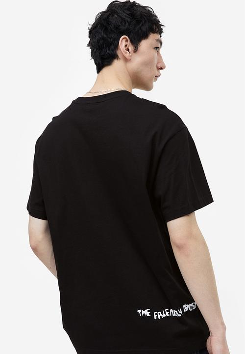 H&M - Relaxed fit t-shirt - black,multi