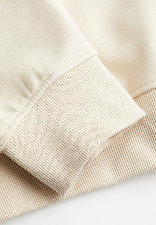 H&M - Motif-detail sweatshirt - light beige nirvana