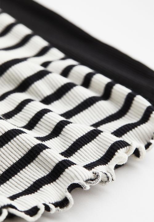 H&M - Mama 2-pack cotton tops - black striped