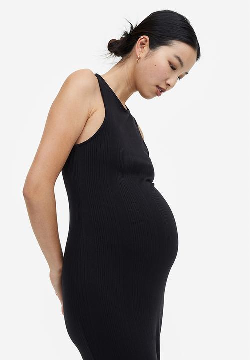 H&M - Mama ribbed dress - black