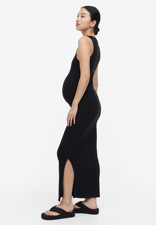 H&M - Mama ribbed dress - black