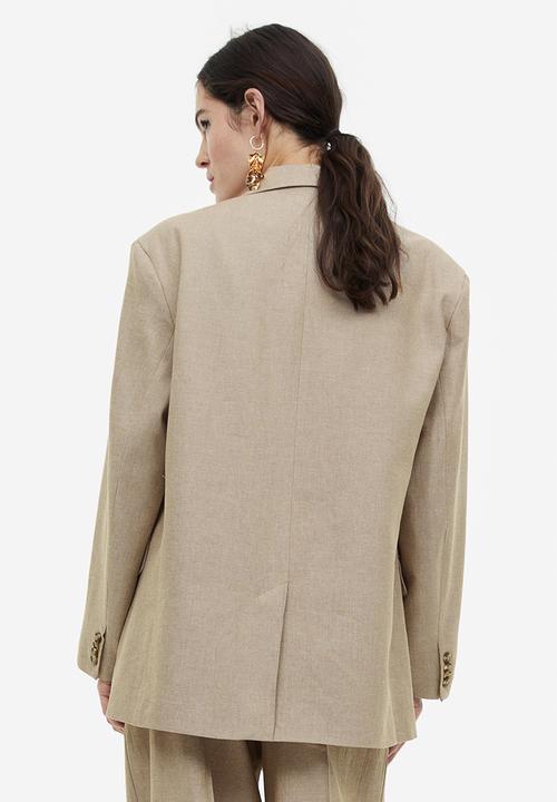 H&M - Oversized single-breasted blazer - beige