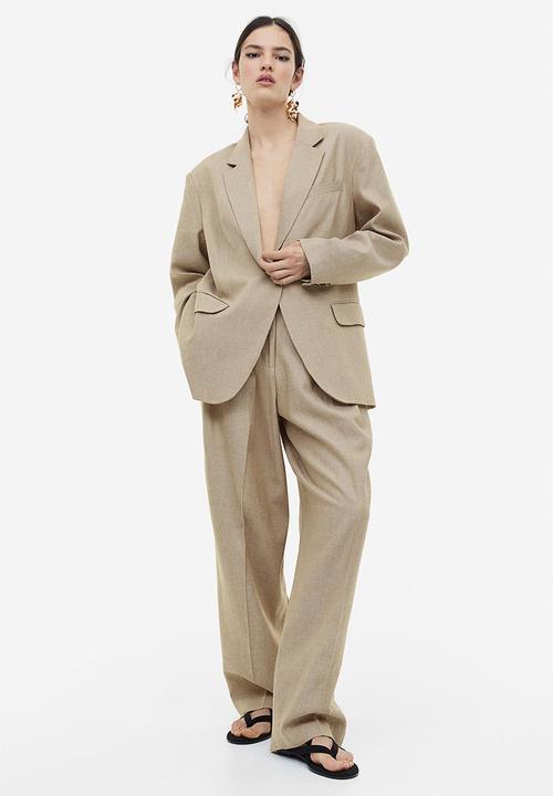 H&M - Oversized single-breasted blazer - beige