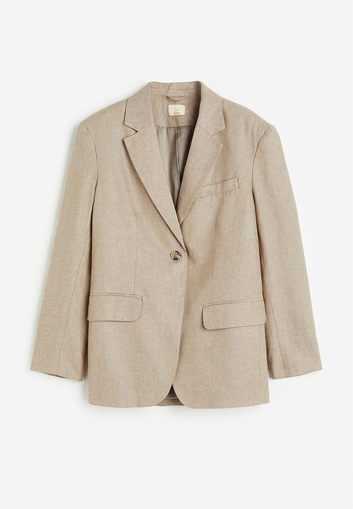 H&M - Oversized single-breasted blazer - beige