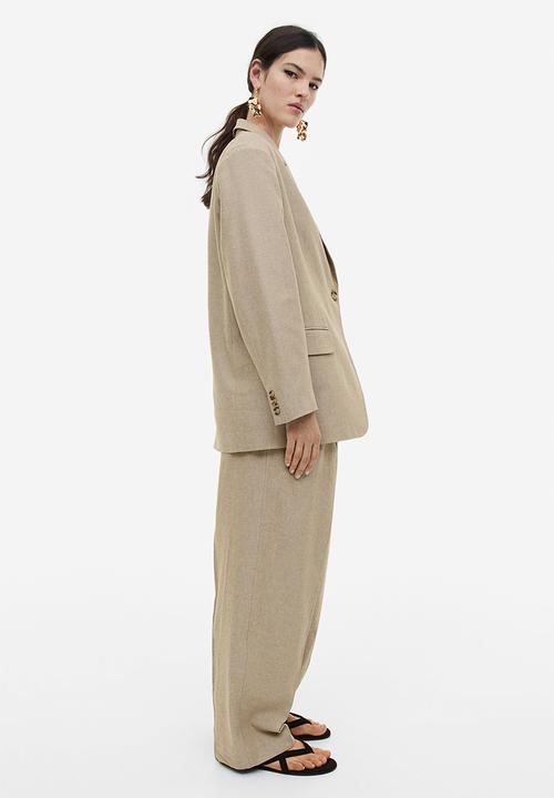 H&M - Oversized single-breasted blazer - beige