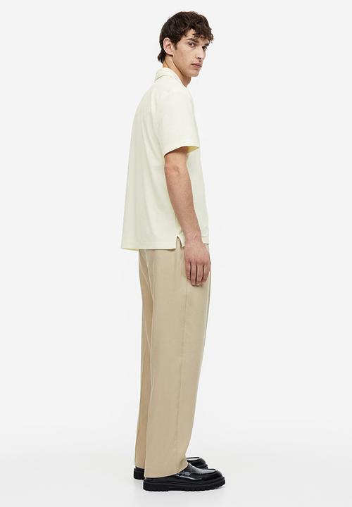 H&M - Regular fit terry polo shirt - white