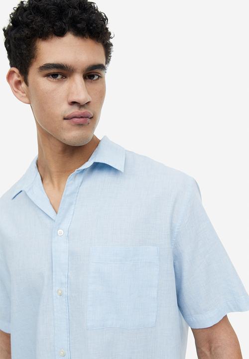 H&M - Regular fit short-sleeved shirt - blue