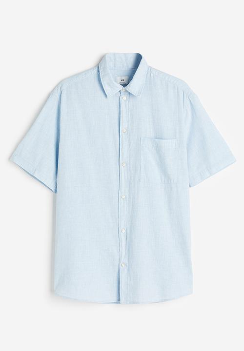 H&M - Regular fit short-sleeved shirt - blue
