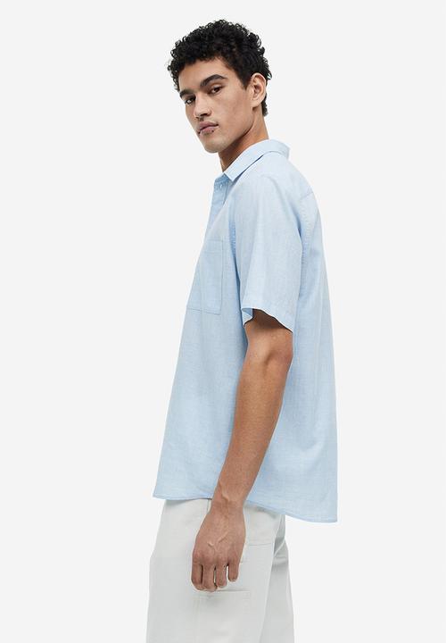 H&M - Regular fit short-sleeved shirt - blue