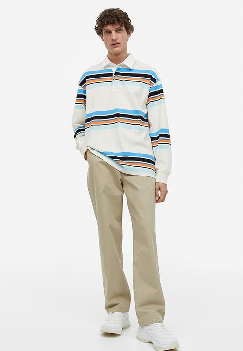H&M - Relaxed fit rugby shirt - multi,white