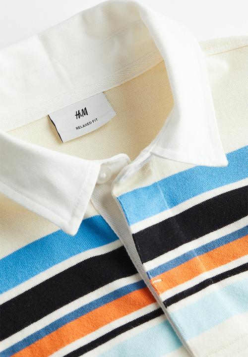 H&M - Relaxed fit rugby shirt - multi,white
