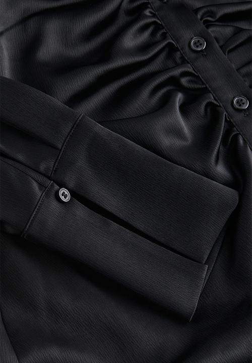 H&M - Draped crêpe dress - black