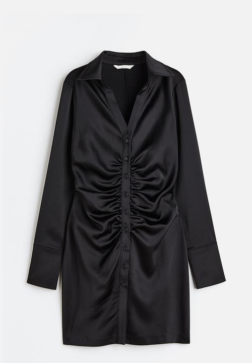 H&M - Draped crêpe dress - black